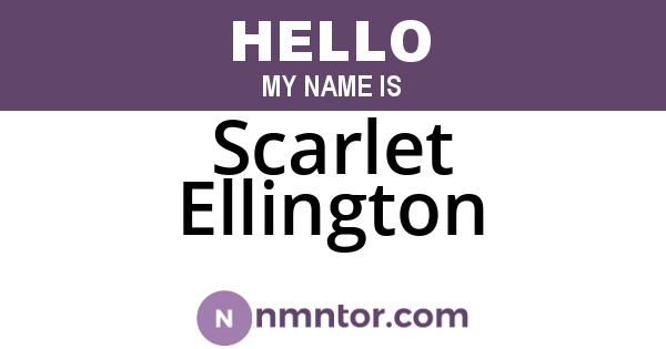 Scarlet Ellington
