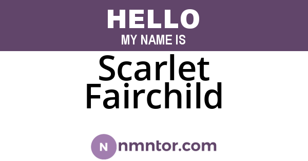 Scarlet Fairchild