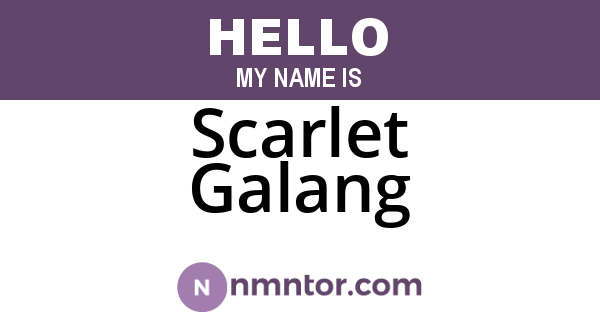 Scarlet Galang