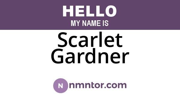 Scarlet Gardner