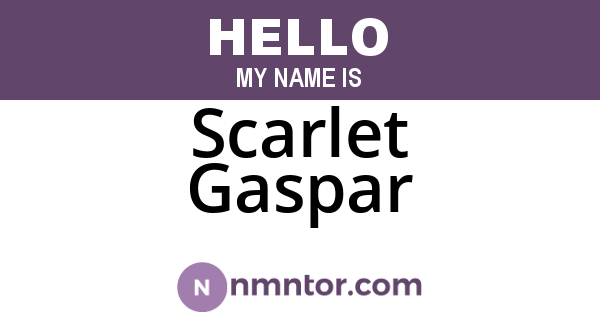 Scarlet Gaspar