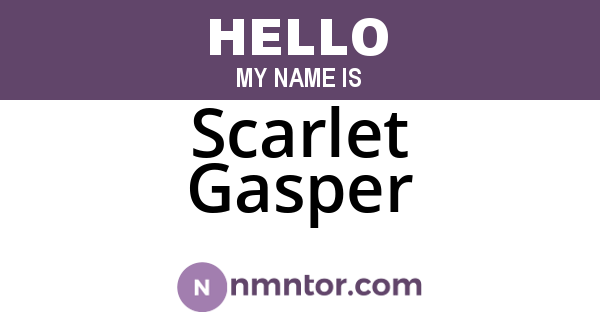 Scarlet Gasper