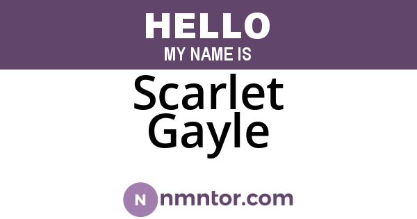 Scarlet Gayle