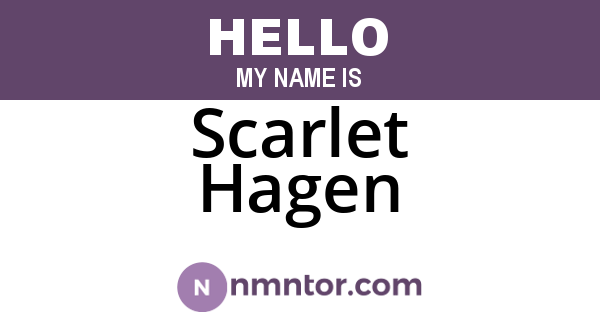 Scarlet Hagen