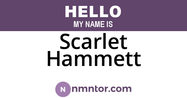 Scarlet Hammett