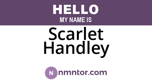 Scarlet Handley