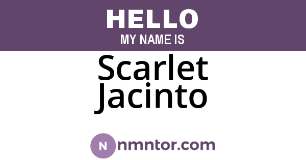 Scarlet Jacinto