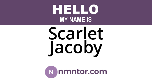 Scarlet Jacoby