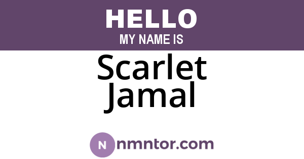 Scarlet Jamal