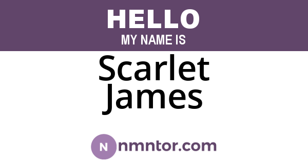 Scarlet James
