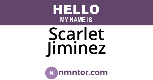 Scarlet Jiminez