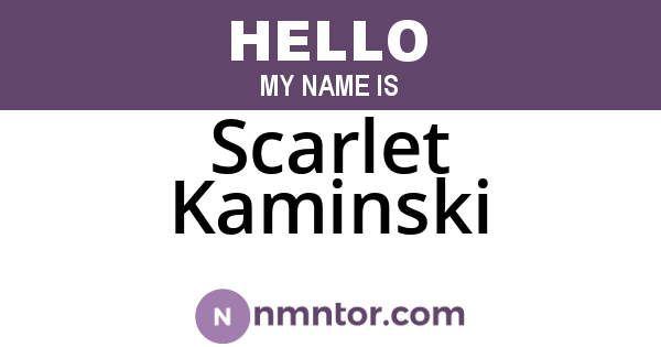Scarlet Kaminski