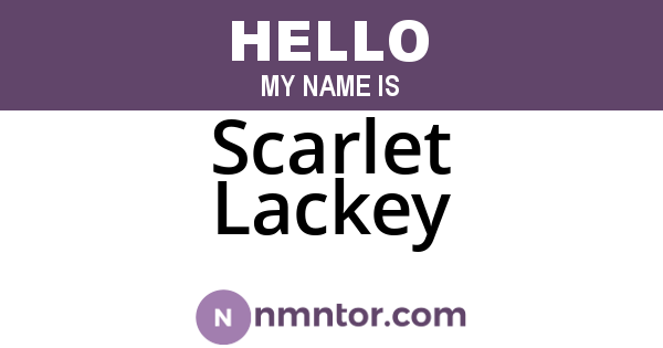 Scarlet Lackey