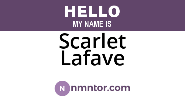 Scarlet Lafave