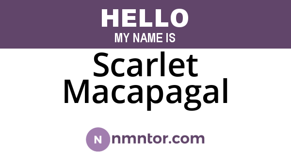 Scarlet Macapagal