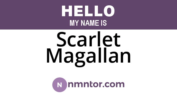 Scarlet Magallan