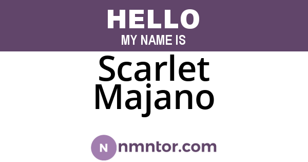 Scarlet Majano