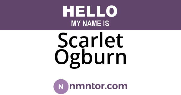 Scarlet Ogburn