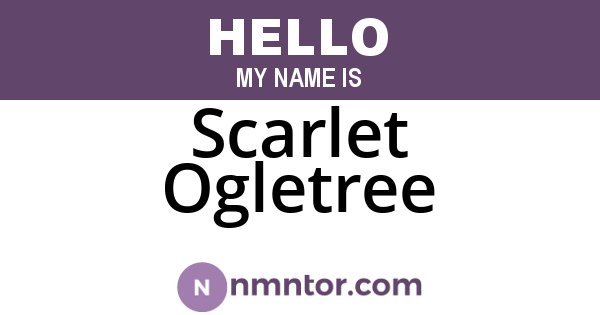 Scarlet Ogletree