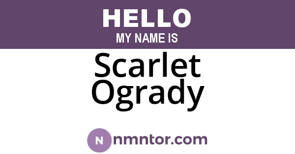 Scarlet Ogrady