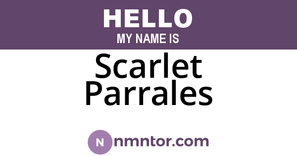 Scarlet Parrales