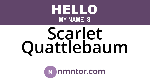 Scarlet Quattlebaum