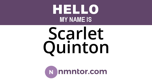 Scarlet Quinton