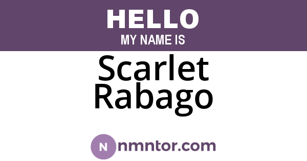 Scarlet Rabago