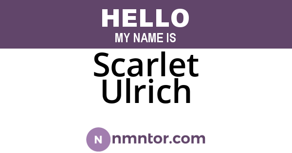 Scarlet Ulrich