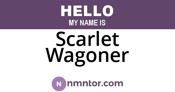 Scarlet Wagoner