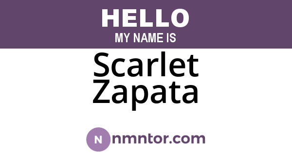Scarlet Zapata