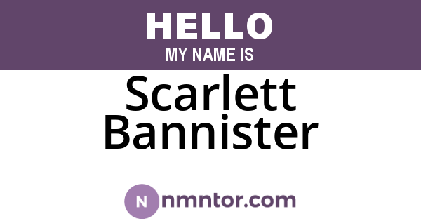 Scarlett Bannister