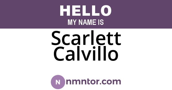 Scarlett Calvillo