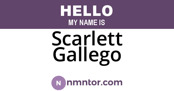 Scarlett Gallego