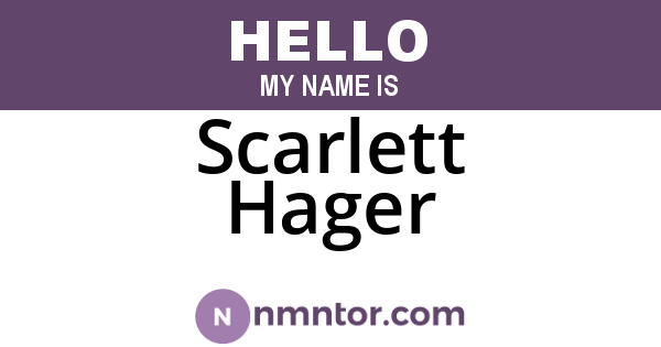 Scarlett Hager
