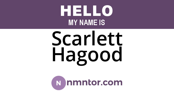 Scarlett Hagood