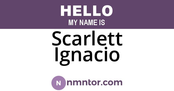 Scarlett Ignacio