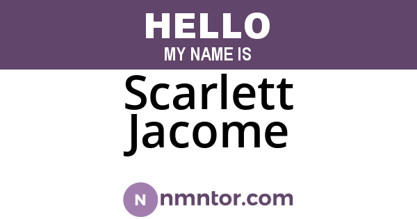 Scarlett Jacome