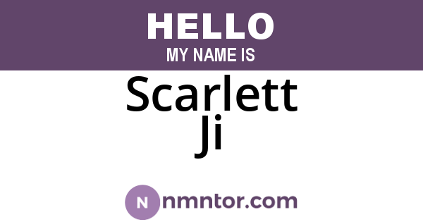 Scarlett Ji