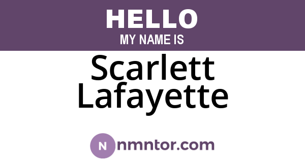 Scarlett Lafayette