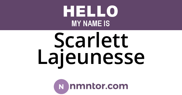 Scarlett Lajeunesse