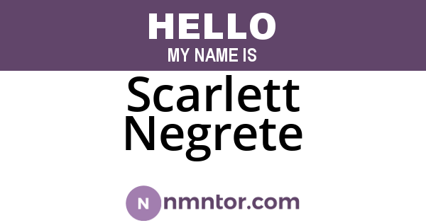 Scarlett Negrete