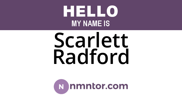 Scarlett Radford