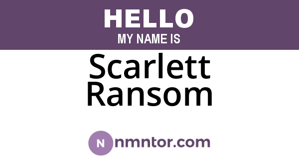 Scarlett Ransom