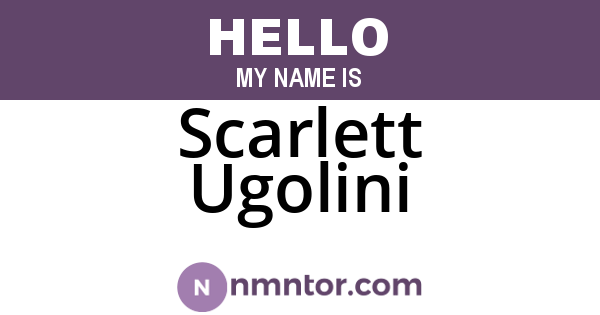 Scarlett Ugolini