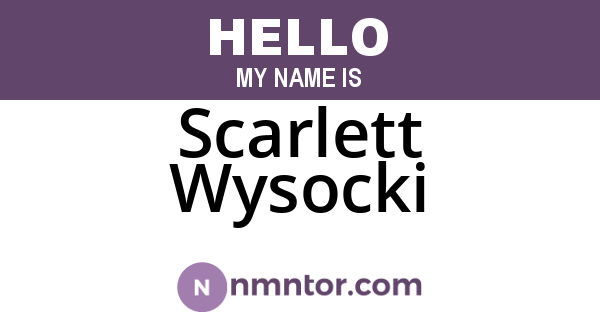 Scarlett Wysocki