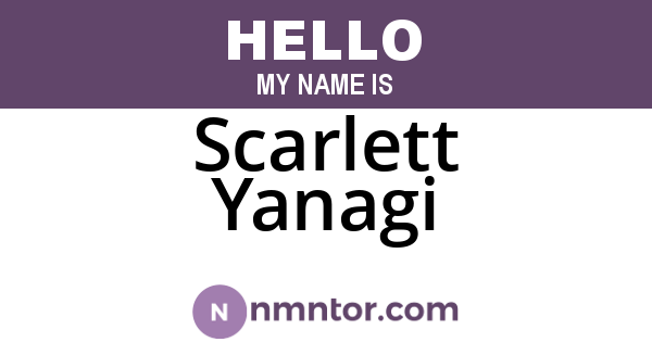 Scarlett Yanagi