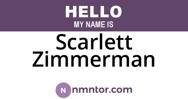 Scarlett Zimmerman