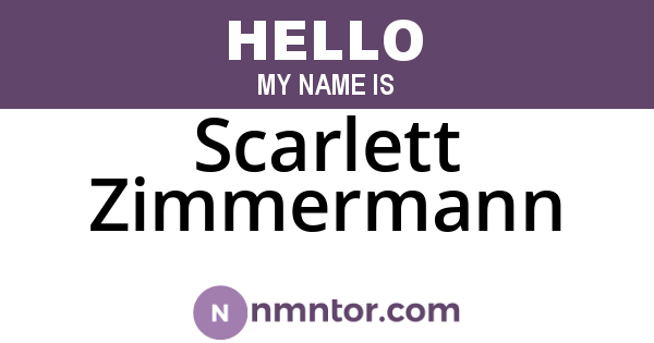 Scarlett Zimmermann