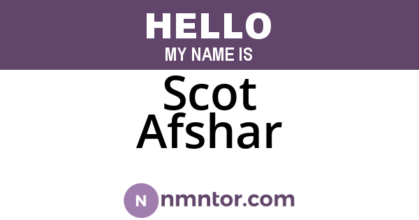 Scot Afshar